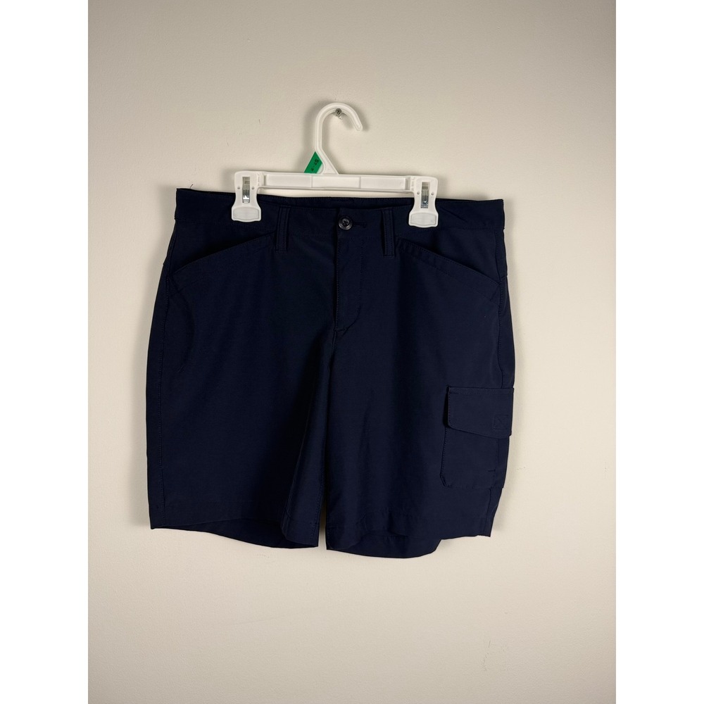 Eddie Bauer Womens Horizon Cargo Shorts Navy Blue Size 6 Hiking Outdoor Stretch
